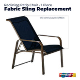 Reclining Chair - 1 Piece Fabric Sling Replacement